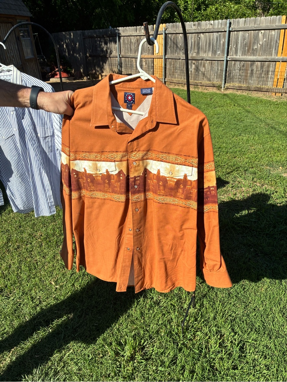 Panhandle Slim Rust Orange Western Button-Up Shirt Jacket
